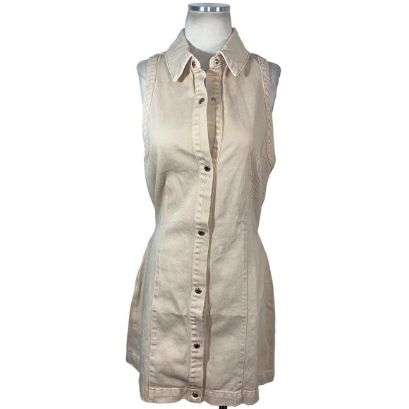 SER.O.YA Gemma Dress in Sand Dune XLarge New Womens Khaki Chino - Picture 5 of 15
